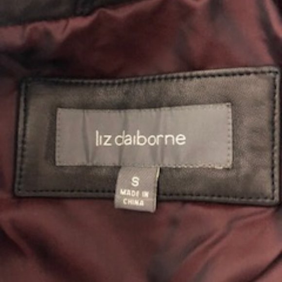 BLACK LEATHER JACKET NWT by Liz Claiborne - Picture 2 of 8